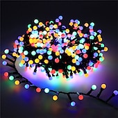 cheap Plug String Lights-Elegant Wedding Party Reception String Lights – 10M/5M, 250/500 LEDs Firecracker &amp; Mini Ball Fairy Lights, 8 Modes, Outdoor Xmas Garland for Home Decor