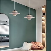 economico Luci a sospensione-lampada a sospensione a led ufo, lampade a sospensione moderne per camera da letto di colore lampada a sospensione in alluminio e26 base lampada a sospensione a lunghezza regolabile per soggiorno