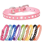 abordables Colliers, harnais et laisses pour chiens-Chien Chat Colliers Ajustable Portable Durable Extérieur Marche Strass