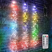 abordables Guirlandes lumineuses à brancher-Guirlande lumineuse élégante pour réception de mariage, fête, cascade, guirlande lumineuse à LED, 2 m, 200 LED, vignes, fil de cuivre, décoration d&#039;arbre de Noël, mariage, fête