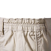 abordables pantalones cortos de trabajo-Hombre Pantalón corto Pantalones cortos chinos Bermudas pantalones cortos de trabajo Bolsillo Cintura elástica Plano Comodidad Longitud de la rodilla Casual Diario Festivos Ropa de calle Elegante