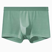 billiga Herrboxers-Herr 6-pack Underkläder Grundläggande trosor Boxershorts Kalsong Syntetiskt siden Andningsfunktion Mjuk Ren färg Medium Midja Svart Marinblå