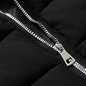 cheap Men&#039;s Vest-Men&#039;s Puffer Vest Thermal Warm Breathable Lightweight Winter Autumn / Fall Solid Color Black White Red Blue Puffer Jacket