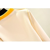 economico T-shirt semplice-Per donna Maglieria intima Camicia di fondo Tinta unica Caldo sfocato Pile Sherpa Manica lunga A collo alto Collo di pile Top regolari Strada Informale Nero Giallo Rosa Blu marino Cachi Autunno