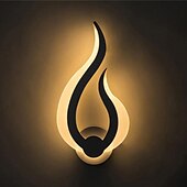 cheap Wall Lights-LED Wall Light Indoor Wall Lamp 2PCS Modern Acrylic Black Wall Mounted Wall Lamp Suitable for Home Office Bar AC85-265V