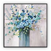 preiswerte Blumen-/Botanische Gemälde-Mandelblüte handgefertigtes handgemaltes Ölgemälde Wandkunst abstrakte violette Blumen Gemälde Heimdekoration Dekor gerollte Leinwand kein Rahmen ungedehnt