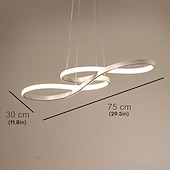 economico Design della linea-luci l.t. 1 luce 75 cm lampada a sospensione dimmerabile in acrilico lampadario a led design nota regolabile moderno per illuminazione domestica soggiorno solo dimmerabile con telecomando