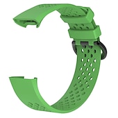 זול להקות שעונים של Fitbit-להקת שעונים חכמה מותאם ל פיטביט Charge 4 / Charge 3 / Charge 3 SE סיליקוןריצה שעון חכם רצועה אלסטי מתכוונן נושם רצועת ספורט תַחֲלִיף צמיד
