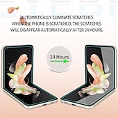 Недорогие Защитные пленки для Samsung-[2+2 пакета] Защитная пленка для экрана + Защитная пленка для объектива камеры Назначение Samsung Galaxy Z-флип 6 Z Flip 5 Z Flip 4 Z Flip 3 Гидрогель ТПУ Уровень защиты 9H