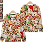 abordables Sudaderas y sudaderas con capucha divertidas-Animales Baile de Máscaras Pullover Sudadera navideña divertida Impresión 3D Para Pareja Hombre Mujer Adulto Navidad Nochebuena Fiesta Navidad
