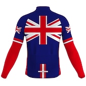 cheap Men's Jerseys-Men's Cycling Jersey UK Long Sleeve Bike Jersey Top with 3 Rear Pockets Mountain Bike MTB Road Bike Cycling Quick Dry Reflective Strips Lightweight Materials Back Pocket Sports Yellow Red Navy Blue
