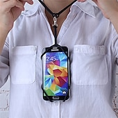 economico Pezzi di ricambio-telefono Custodia Per Apple Samsung Galaxy Universali Serie Classica Portatile Anti-perso con cinturino per telefono Tinta unita Gel di silice
