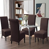 cheap Dining Chair Cover-Dining Chair Covers Water Repellent Stretch High Back Dining Chair Cover Slipcover Spandex Chair Seat Covers with Elastic Band for Wedding,1 Pcs
