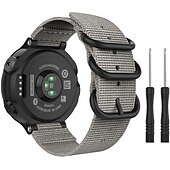 baratos Relógios Garmin-Pulseiras de Relógio para Garmin Forerunner 220/230/235/620/630/735XT Approach S20 / S6 / S5 Náilon Substituição Alça com ferramenta de remoção Ajustável Respirável Pulseira Esportiva Pulseira