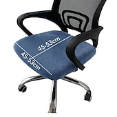 preiswerte Bürostuhlbezug-Bezug für Computer-Bürostuhl Stretch drehbar Gaming-Sitz Schonbezug Jacquard grau grün blau khaki Uni einfarbig weich strapazierfähig waschbar