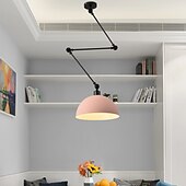 preiswerte Pendelleuchte-LED-Pendelleuchte, Macaron-Pole, Kipphebel-Kronleuchter, 30 cm, 3000 K, E27, 1-flammig, moderner Langarm-Strahler, Pendelleuchte, Bar, Loft, Restaurant (inklusive Leuchtmittel)