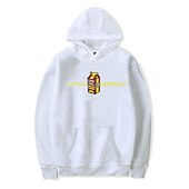 abordables Sudaderas con capucha gráficas para hombre-Hombre Estampado Manga Larga Sudaderas Con Capucha Fresco Design Invierno Un gris Un blanco Un negro Ropa Diseñador Talla Grande S M L XL XXL XXXL