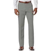 Men's Linen Pants Trousers Dress Pants Summer Pants Pleated Pants Pocket Straight Leg Plain Comfort Soft Formal Business Casual Fashion Classic White Navy Blue Micro-elastic 18