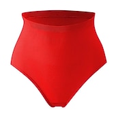 abordables Culottes-Femme Taille haute Élévation de la hanche Couleur unie / unie Sous-vêtements Standard Printemps, Août, Hiver, Eté Violet claire Gros rouge Vert Noir Rose Claire