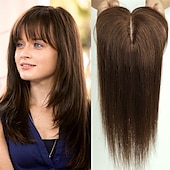economico Pezzi di capelli umani e toupet-Per donna Capelli umani di Remy Parrucchini Liscio 100% cucito a mano Da donna / Soffice / Di tendenza Festa / Serata / Da tutti i giorni / Da mare