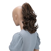 Χαμηλού Κόστους Αλογορουρές-hairpiece extensions ponytail ογκώδη κυματιστό ξανθό μείγμα h136