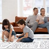 זול ציוד לציור, ציור ואמנות-מתנת חג המולד הטובה ביותר גליל ציור לילדים קל לקרוע עם שותף לציור-12 עפרונות צבעוניים 118&#039;&#039;x118&#039;&#039; (300 ס&quot;מx300 ס&quot;מ)