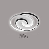 economico Lampade da soffitto-Plafoniera Led Telecomando Nero Rotondo, Lampada Da Soffitto 19,5&quot; Dimmerabile Soggiorno Lampada Moderna Cucina Corridoio Camera Da Letto