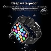abordables Montres connectées-imosi qx7 montre intelligente 1,85 pouces smartwatch fitness montre de course bluetooth surveillance de la température podomètre rappel d&#039;appel compatible avec android ios femmes hommes étanche longue
