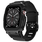 זול להקות Apple Watch-מגן צבאי מותאם ל רצועת השעון של Apple Watch מתכוונן נושם סיליקוןריצה רצועת שעון חלופית ל Series 6 / SE / 5/4 44mm Apple Watch Series 8 Apple Watch סדרה 1