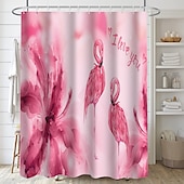 levne Sprchové závěsy-Sprchový závěs s háčky 180cm*180cm (70&quot;*70&quot;) polyesterový prátelný voděodolný vzor krajinných plamenáčů