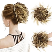 abordables Chignons-ébouriffé chignon désordonné chignon postiche extension de cheveux queue de cheval avec élastique élastique chignon queue de cheval postiche extensions de cheveux synthétiques chouchous queue de