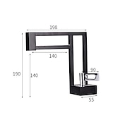 abordables Clásico-Grifo para lavabo de baño, estilo moderno de latón, grifos de baño de un solo mango con un solo orificio con interruptor de agua caliente y fría