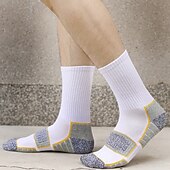 baratos meias masculinas-Homens 6 pares Meias Meias Equipe Branco+Preto Cinza claro + cinza escuro Cor Algodão Inverno Outono