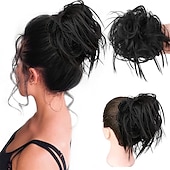 abordables Chignons-ébouriffé chignon désordonné chignon postiche extension de cheveux queue de cheval avec élastique élastique chignon queue de cheval postiche extensions de cheveux synthétiques chouchous queue de