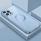billige iPhone-etuier-Telefontrekk iPhone 15 Pro Max Plus iPhone 14 13 12 11 Pro Max Plus med Magsafe Kamera Linsebeskytter Støtsikker Solid Farge TPU
