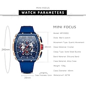 olcso Quartz órák-MINI FOCUS Quartz Sport Óra Férfiaknak Kronográf Lumineszcens Naptár Katonai Férfi Órák Felső Márka Luxus Szilikon Szalag Vízálló Apák Napjára
