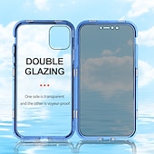 お買い得  iPhone用ケース-電話 ケース 用途 iPhone 16 iPhone 15 プロマックスプラス iPhone 14 13 12 11 Pro Max Mini X XR XS Max 8 7 Plus 磁気吸着ケース 全身保護 両面 アンチピープ 強化ガラス メタル