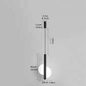 cheap Island Lights-20 cm LED Pendant Light Nordic Black Hanging Light with White Lampshade Dining Room Office Bedroom Simple Geometric Metal Black LED Modern 220-240V