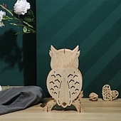 cheap Jigsaw Puzzles-3D Wooden Puzzle For Adults Owl Clock Model Kit Desk Clock Home Decor Unique Gift For Kids On Birthday/Festival Day