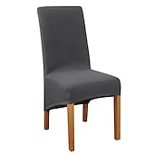 baratos Capa para Cadeira de Jantar-Capas para cadeiras de jantar, capas para cadeiras elásticas, capas protetoras para cadeiras com encosto alto em spandex capas de assento com elástico para sala de jantar, casamento
