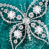 economico Abiti natalizi per bambini-Bambino Da ragazza Vestito Abito fiocco di neve Animali Farfalla Manica lunga Informale Colletto di pelliccia Girocollo Adorabile Giornaliero Poliestere Sopra il ginocchio Abito casual Vestito