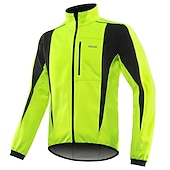 baratos Jaquetas e Gilets para homens-Arsuxeo Homens Jaqueta para Ciclismo Jaqueta Corta-Vento Casaco de lã Inverno Térmico / Quente A Prova de Vento Forro de Velocino Respirável Moto Jaqueta Ciclismo de Montanha Ciclismo de Estrada