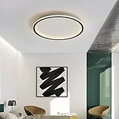 お買い得  フラッシュマウント＆セミフラッシュマウント-1ライト　新しいled　シーリング　ランプラウンド　超薄型　シンプル　円形　デザイン　シーリングライト　メタル　ベッドルーム　ランプ　北欧クリエイティブ　家庭用　オフィス　スタディダイニングランプ　28wリモコンでのみ調光可能