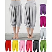 cheap Wide Leg &amp; High Waisted-Women&#039;s Harem Pants Quick Dry Lightweight High Waist Yoga Zumba Fitness Gym Workout Bloomers Capri Pants Fashion White Black Green Modal Plus Size Sports Activewear High Elasticity Loose / Royal Blue