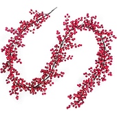 olcso Koszorúk, Girlandok és Díszek-karácsonyi füzér karácsonyi díszek füzér fenyőtobozokkal piros bogyók sörte fenyőfüzér karácsonyi dekoráció beltéri kültéri otthon köpeny kandalló ünnepi dekoráció karácsonyi