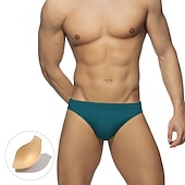 economico nuotata breve-Per uomo Costumi da bagno Slip da bagno Colore puro Antiparassitario A prova di perdita Spiaggia Piscina Di tendenza Semplice Blu chiaro Nero Media elasticità