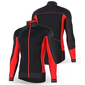 economico Maglie da uomo-Per uomo Maglia da Ciclismo Blocco di colori Manica Lunga Bicicletta Maglia Top con 3 tasche posteriori Mountain Bike MTB Ciclismo su strada Asciugatura Rapida Strisce Riflettenti Tasca Posteriore