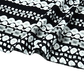 ieftine Rochie cu dungi și geometrică-Pentru femei Rochie Mini Rochie hanorac Rochie casual Rochie de iarnă Rochie Corset Modă De Bază În aer liber Petrecere Stradă Fit regulat Geometric Dungi Manșon Lung Stil Nautic Negru Alb Roșu Vin