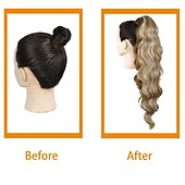 abordables Coletas-Coletas Clásico / sintético / Garra de oso / clip de mandíbula Pelo sintético Pedazo de cabello La extensión del pelo Rizado Larga Fiesta / Ropa Cotidiana / Fiesta y Noche