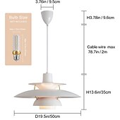 economico Luci a sospensione-lampada a sospensione a led ufo, lampade a sospensione moderne per camera da letto di colore lampada a sospensione in alluminio e26 base lampada a sospensione a lunghezza regolabile per soggiorno